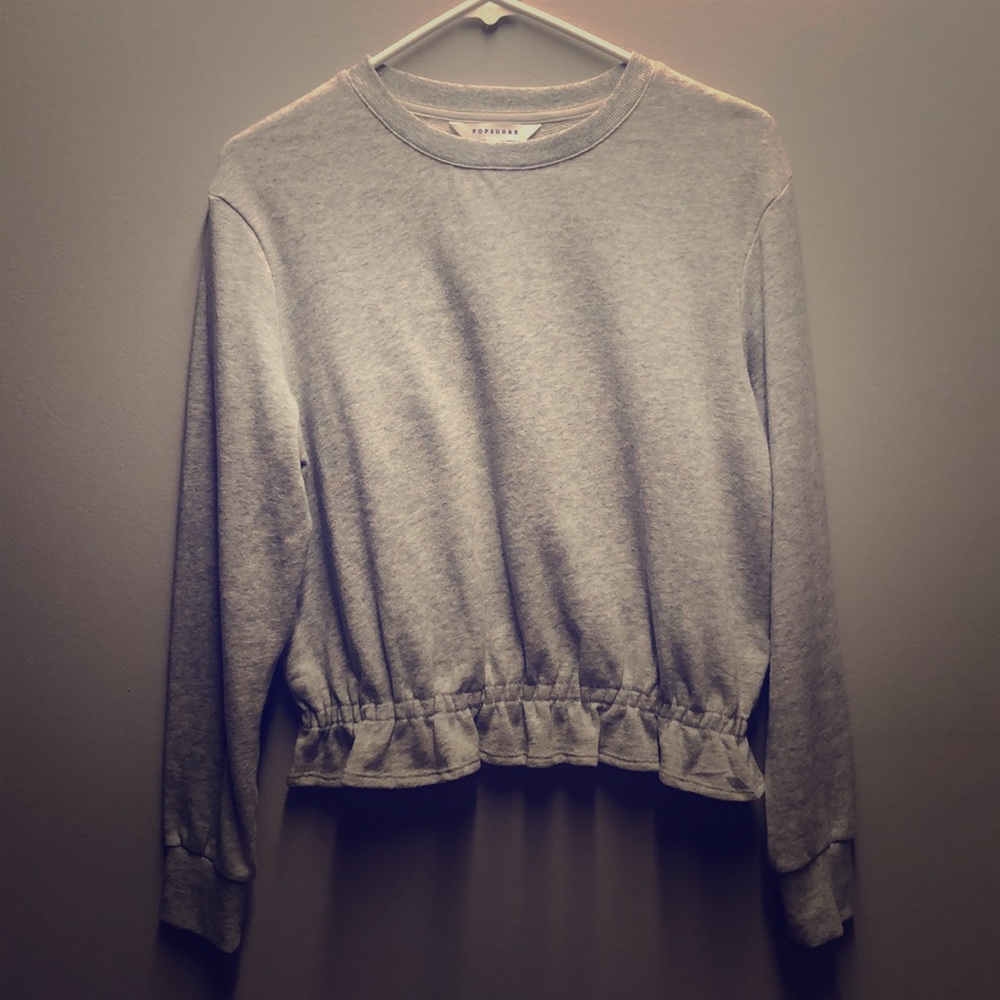 Pop sugar light weight grey sweatshirt